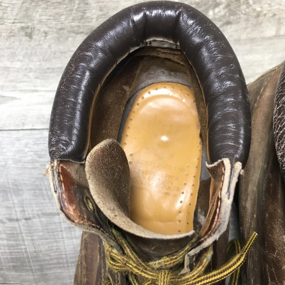 Vintage Dr. Martens 939 Ben Crazy Horse Brown Leather Combat Men’s Boots Size 8